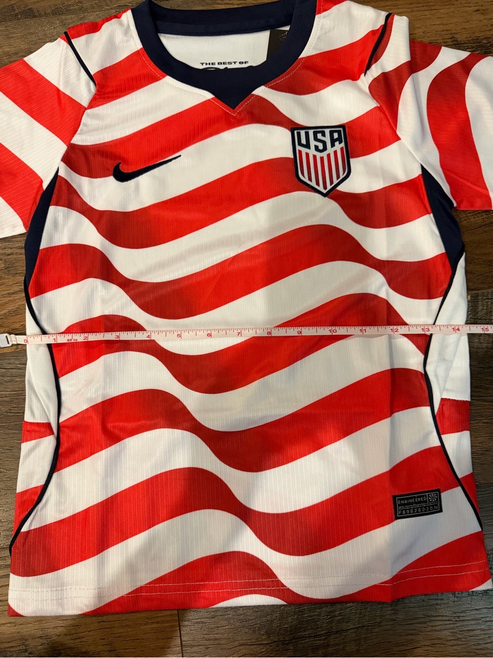 Kids USA Red White & Navy Soccer Jersey and Shorts Set Small - Picture 3 of 6